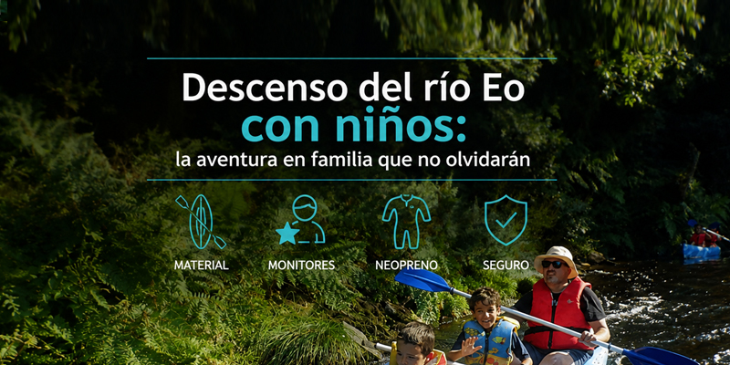 Descenso del río Eo con niños
